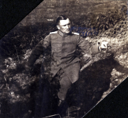 Soldat des III. Bataillons IV Thüringisches Infanterie-Regiment 72 bei einer Pause während des Ersten Weltkriegs