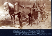Fahrt zur Kriegsstraße mit Soldaten des III. Bataillons des IV. Thüringischen Infanterie-Regiments 72