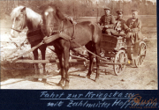 Fahrt zur Kriegsstraße mit Soldaten des III. Bataillons des IV. Thüringischen Infanterie-Regiments 72