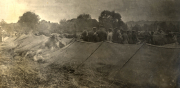 Militärlager des III. Bataillons des IV. Thüringer Infanterie-Regiments 72 während des Ersten Weltkriegs