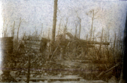 Zerstörte Stellung der III. Bataillon des IV. Thüringischen Infanterie-Regiments 72 nach den Kämpfen im Ersten Weltkrieg