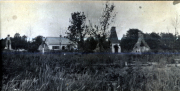 Zerstörte Gebäude und Vegetation in der Umgebung des III. Bataillons des IV. Thüringischen Infanterie-Regiments 72