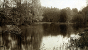 Ruhe am See: Landschaftsaufnahme des III. Bataillons IV Thüring. Infanterie-Regiment 72 im Umland