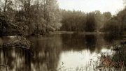 Ruhe am See: Landschaftsaufnahme des III. Bataillons IV Thüring. Infanterie-Regiment 72 im Umland
