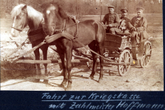 Fahrt zur Kriegsstraße mit Soldaten des III. Bataillons des IV. Thüringischen Infanterie-Regiments 72