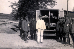 Gruppenbild von Soldaten des III. Bataillons des IV. Thüringischen Infanterie-Regiments 72 während des Ersten Weltkriegs