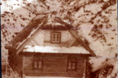 Historisches Gebäude im Gebirge, gelegen in der Thüringer Region während des Ersten Weltkriegs