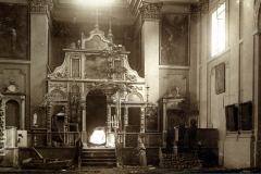 Ruinen der Kirche im III. Batl. IV Thüring. Inf. Regt. 72 zeigen die Auswirkungen des Krieges