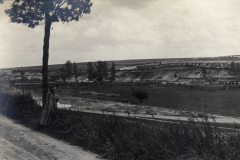 Zerstörte Eisenbahnbrücke und Provisorium im Ersten Weltkrieg