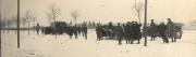 Deutsche Soldaten mit Kraftfahrzeugen im Winter beim Armee-Kraftwagen-Instandsetzung Park 3