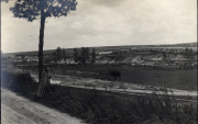 Zerstörte Eisenbahnbrücke und Provisorium im Ersten Weltkrieg