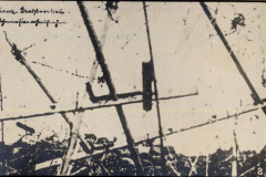 Französische Drahtverhau-Sperren aus der Luft fotografiert