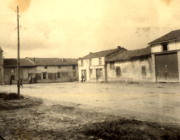 Barakenlager des Infanterie-Regiments 53 in Frankreich während des Ersten Weltkriegs