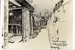 Schützengräben bei Gonnecourt am 6. Juni 1915 - Feldskizze von Michels