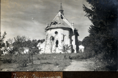 Zerstörte Kirche in Thiescourt während des Ersten Weltkriegs