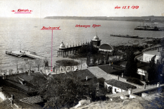 Blick auf Kertsch am Schwarzen Meer mit Boulevard und Hafenanlage am 15. April 1918