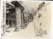 Schützengräben bei Gonnecourt am 6. Juni 1915 - Feldskizze von Michels