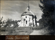 Zerstörte Kirche in Thiescourt während des Ersten Weltkriegs