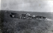 Abgeschossenes französisches Flugzeug im Ersten Weltkrieg