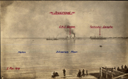 SMS Goeben und türkischer Dampfer im Hafen von Sewastopol am Schwarzen Meer, 5. Mai 1918