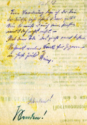 Handschriftliche Notizen eines deutschen Offiziers aus dem Ersten Weltkrieg