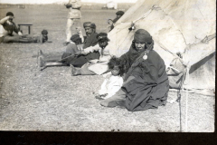 Nomadenfamilie mit Zelten auf der Krim während der deutschen Besatzung 1918