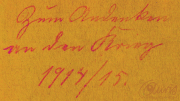 Eine faszinierende handschriftliche Notiz aus dem Jahr 1914/15, das Erinnerungen an die Vergangenheit lebendig werden lässt