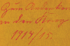 Eine faszinierende handschriftliche Notiz aus dem Jahr 1914/15, das Erinnerungen an die Vergangenheit lebendig werden lässt