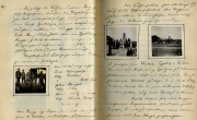 Albumseite mit Tagebuchnotizen und Fotos bei Zascyce