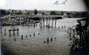 Fotografie: Erste Weltkrieg - Soldaten in einem Fluss