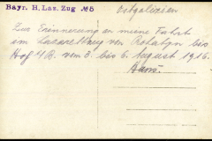Brief von einem Soldaten im Ersten Weltkrieg