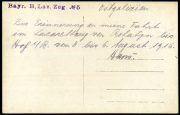 Brief von einem Soldaten im Ersten Weltkrieg
