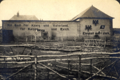 Bau von Truppenunterkünften während des Ersten Weltkriegs in einer europäischen Region