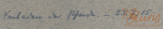 Ein Dokument aus dem Ersten Weltkrieg mit datierter Notiz vom 25. Februar 1915