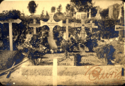 Grabstätte deutscher Soldaten im Ersten Weltkrieg in einem Friedhof in Frankreich
