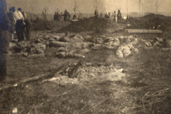 Kriegsgefangene und verwundete Soldaten während des Ersten Weltkriegs in einem Lazarett