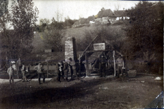 Soldaten der 1. Komp. Kgl. Pr.Garde Res. Pion. Rgt. im Ersten Weltkrieg am Bunker