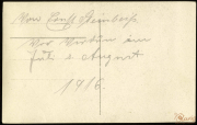 Brief aus dem Jahr 1916 von einem Soldaten der 1. Komp. Kgl. Pr.Garde Res. Pion. Rgt. im Ersten Weltkrieg