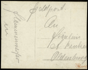 Historische Postkarte der 1. Kompanie des Königlichen Preußischen Garde-Reserve-Pionier-Regiments während des Ersten Weltkriegs