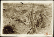 Blick auf die Schützengräben der 1. Kompanie des Kgl. Preußischen Garde-Pionier-Regiments im Ersten Weltkrieg