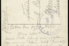 Soldatenbrief der 1. Kompanie des Kgl. Preußischen Garde Reserve Pionier-Regiments aus dem Ersten Weltkrieg