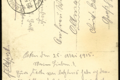 Postkarte aus dem Ersten Weltkrieg von den Pionieren der Königlichen Preußischen Garde
