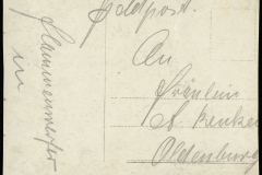 Historische Postkarte der 1. Kompanie des Königlichen Preußischen Garde-Reserve-Pionier-Regiments während des Ersten Weltkriegs
