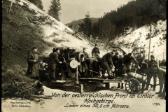 Lose Fotos vom Ersten Weltkrieg mit Kommentaren zur österreichischen Front in den Tiroler Hochgebirgen