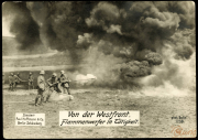 Flammenwerfer im Einsatz an der Westfront während des Ersten Weltkriegs