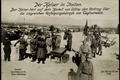 Besuch des Kaisers in Italien während des Ersten Weltkriegs und seine Teilnahme an einer Militärbesprechung