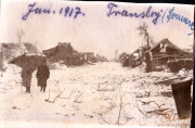 Zerstörte Landschaft von Transly, Januar 1917, während des Ersten Weltkriegs