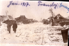 Zerstörte Landschaft von Transly, Januar 1917, während des Ersten Weltkriegs