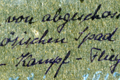 Dokumentenaufnahme von einem Brief aus dem Ersten Weltkrieg über den Einsatz eines preußischen Spähers