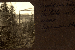 Soldat im Feld während des Ersten Weltkriegs in der Region Beau, September 1917